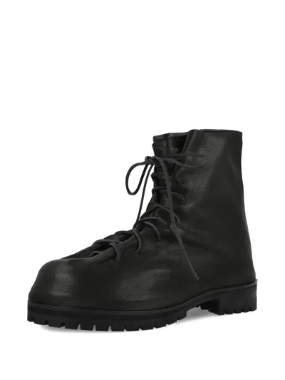 424 Marathon Laced Zip-up Boots In Black