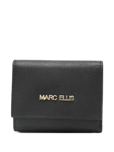 Marc Ellis Logo-plaque Leather Wallet In Black