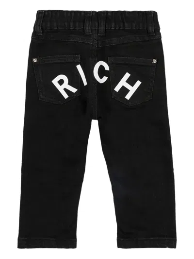 John Richmond Junior Letter-graphic Jeans In Black