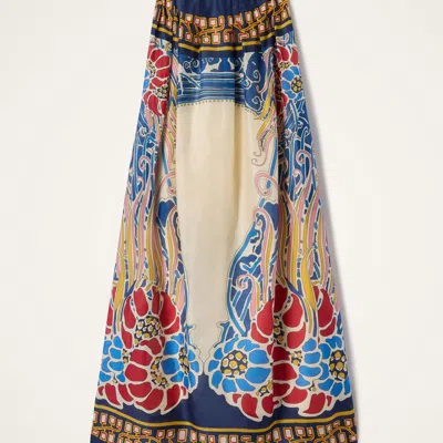 La Doublej Geometric-pattern Midi Dress In Multi