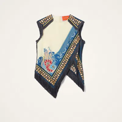 La Doublej Scarf Top In Multi