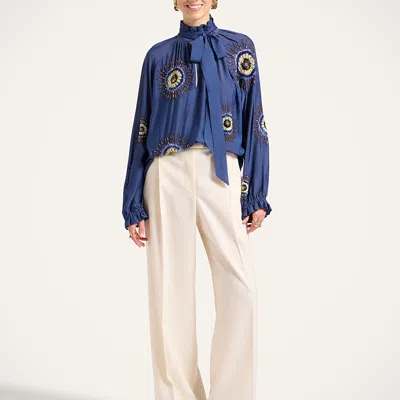 La Doublej Cerere Blouse In Animal Print