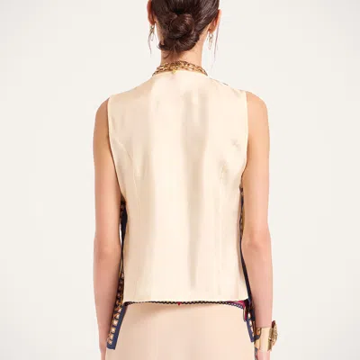 La Doublej Reversible Scarf Gilet In Multi