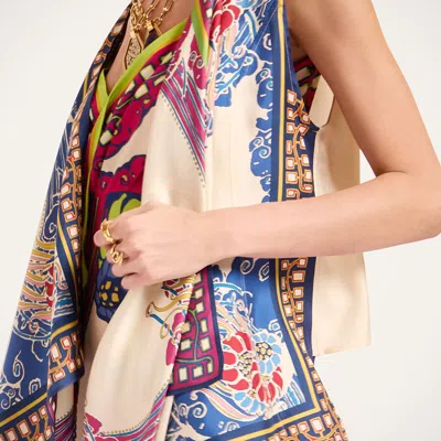 La Doublej Reversible Scarf Gilet In Multi
