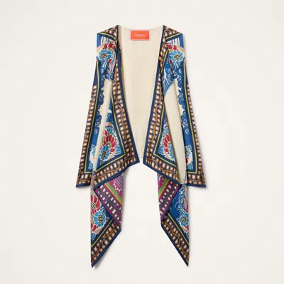 La Doublej Reversible Scarf Gilet In Multi