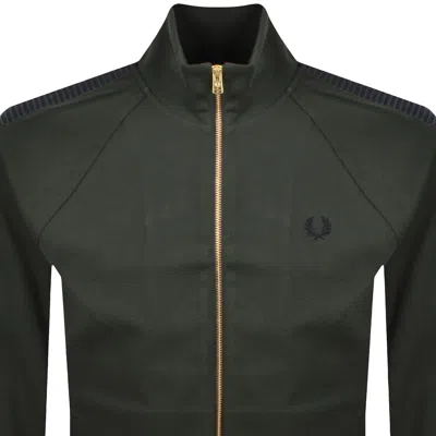 Fred Perry Dash Taped Track Top Green In Multi
