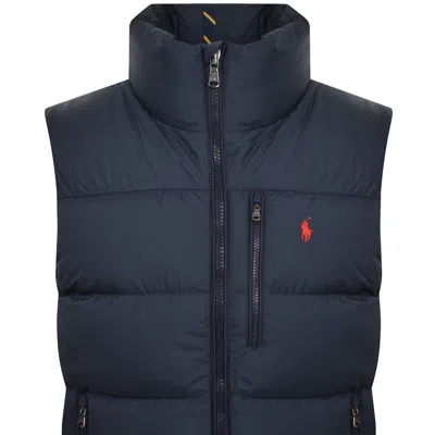 Ralph Lauren Full Zip Gilet Navy In Multi
