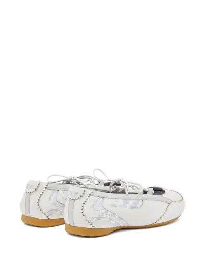 Diesel D-mile Leather Sneakerinas In White