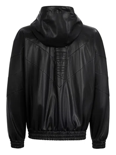 Dsquared2 Zipped Faux Leather Jacket In Black
