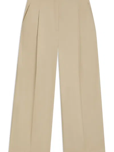 Hugo Boss Relaxed-fit Trousers In Stretch Cotton In Neutral