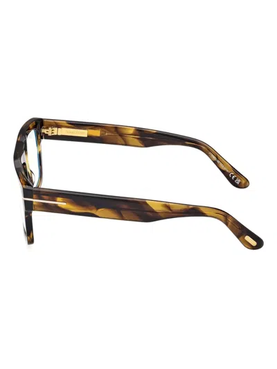 Tom Ford Rectangular-frame Glasses In Brown