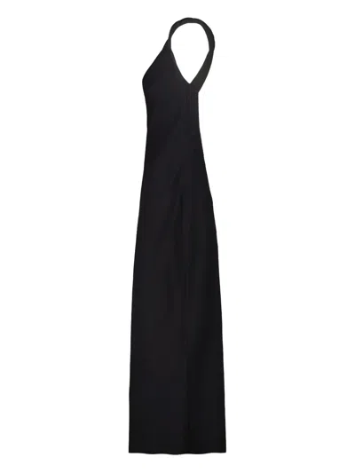 The Row Cowl-neck Dress In Black