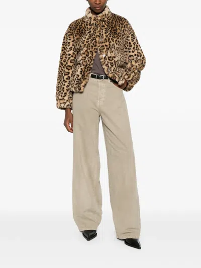 Ba&sh Leopard-print Jacket In Brown