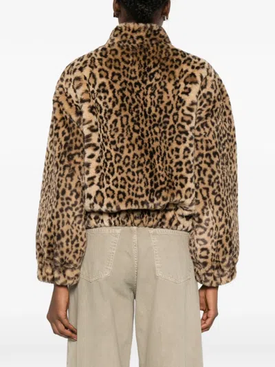 Ba&sh Leopard-print Jacket In Brown