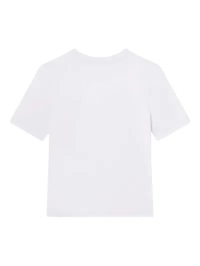 Frame Ribbed Stretch-modal T-shirt In White