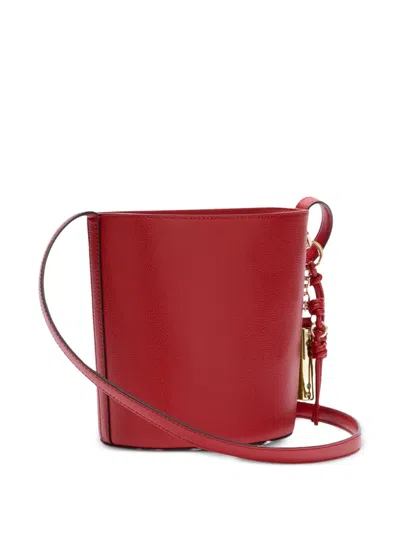 Furla Roxie Charm Leather Bucket Bag In Red
