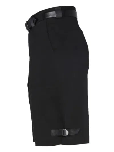 Alexander Mcqueen Belted Shorts In Black