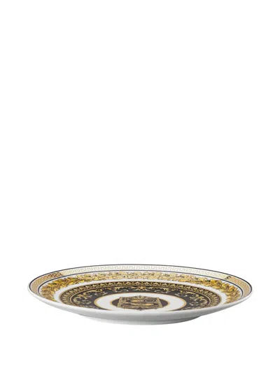 Versace Home Virtus Alphabet S Decorated Plate In Brown