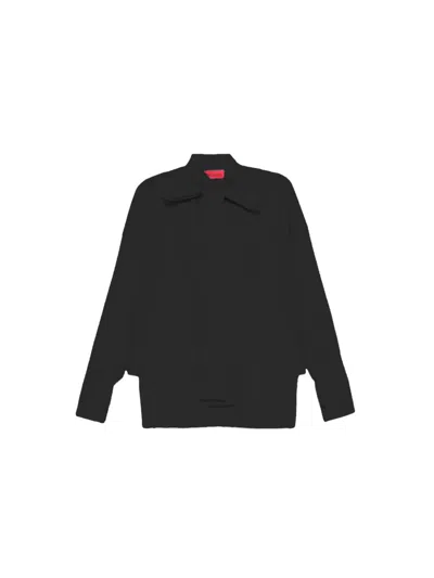 The Latest Cecilia Tie-neck Shirt In Black