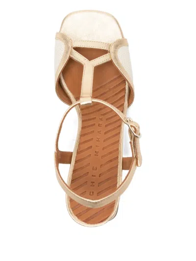 Chie Mihara Lipika T-strap Block-heel Sandals In Neutral