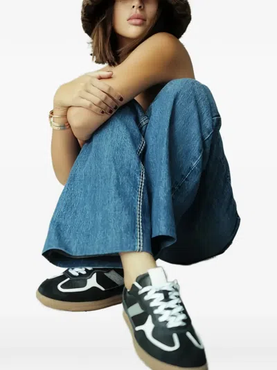 Alohas Lace-up Panelled Sneakers In Black