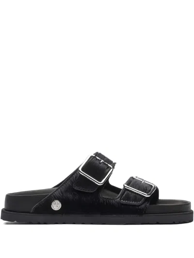 Birkenstock 1774 Arizona Leather Sandals In Black