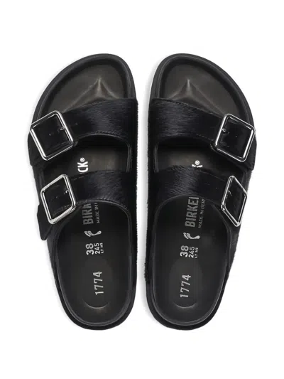 Birkenstock 1774 Arizona Leather Sandals In Black