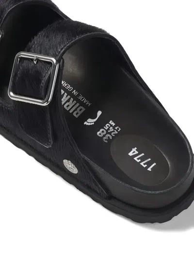 Birkenstock 1774 Arizona Leather Sandals In Black