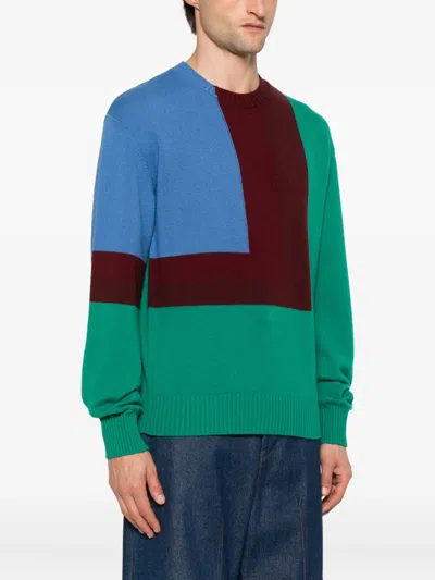 Loewe Wool Sweater Knitwear Multicolor In Green