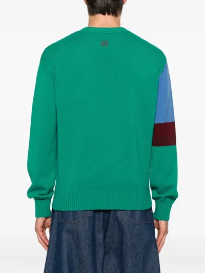 Loewe Wool Sweater Knitwear Multicolor In Green