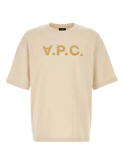 Apc Cotton Oversize T Shirt Short Sleeves Crew Neck In Neutral