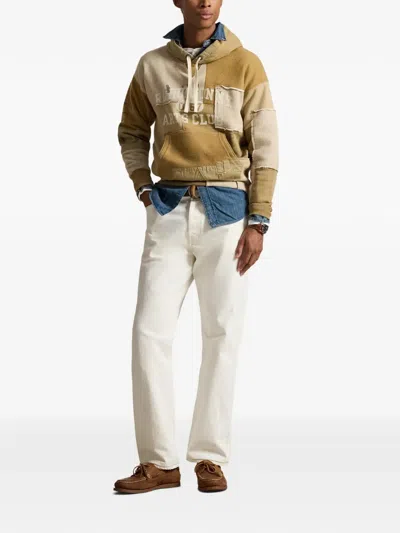 Polo Ralph Lauren Patchwork-design Hoodie In Neutral