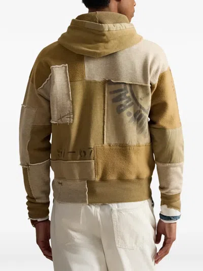 Polo Ralph Lauren Patchwork-design Hoodie In Neutral