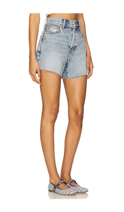 Veronica Beard Ellis Mid Rise Short In Blue