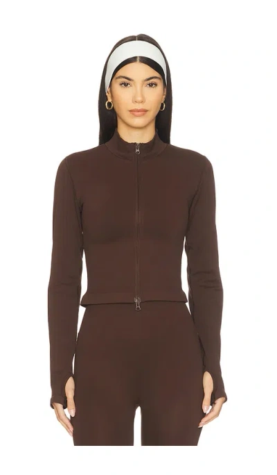 Wellbeing + Beingwell Spencer Seamless Jacket In Brown