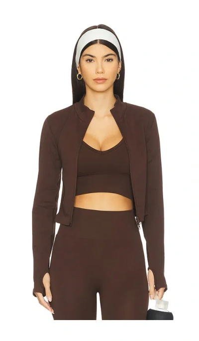 Wellbeing + Beingwell Spencer Seamless Jacket In Brown