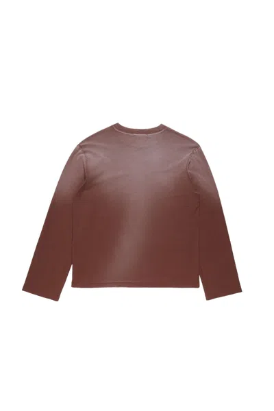 Acne Studios Logo 1996 Long Sleeve T-shirt In Brown