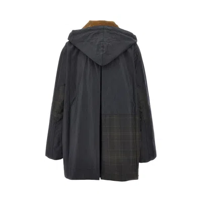 Barbour Xed Cotton Parka Coat In Black