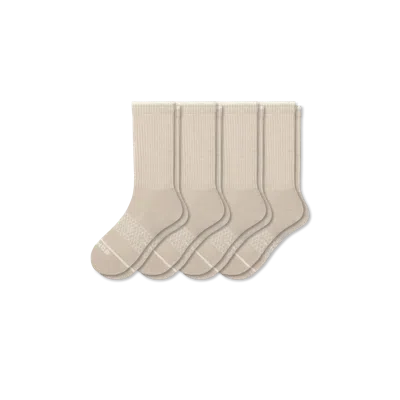Bombas Merino Wool Blend Calf Sock 4-pack In Brown