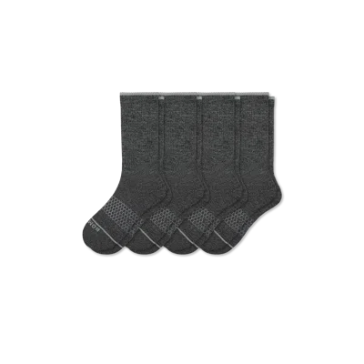 Bombas Merino Wool Blend Calf Sock 4-pack In Gray