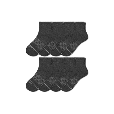 Bombas Merino Wool Blend Quarter Sock 8-pack In Gray