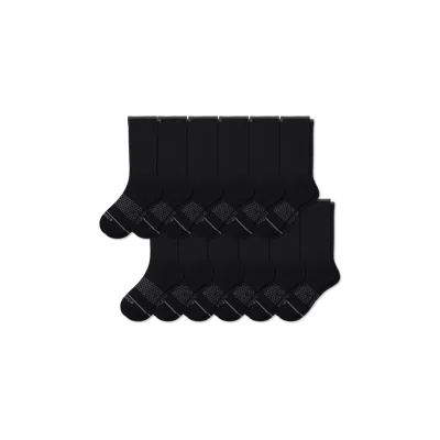 Bombas Merino Wool Blend Calf Sock 12-pack In Black