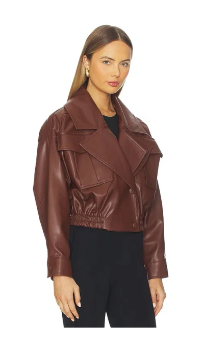 Selmacilek Lea Tan Leather Jacket In Brown