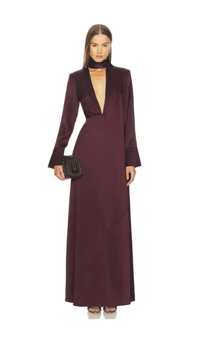 Srg Irina Dress In Burgundy