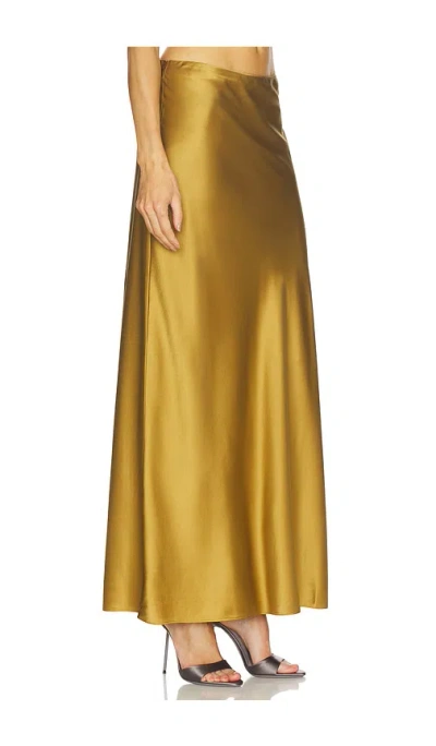 Srg Marion Silk Skirt In Gold