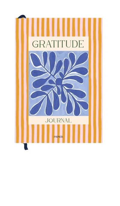 Papier Stay Grounded Hardcover Gratitude Journal In Orange