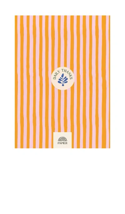 Papier Stay Grounded Hardcover Gratitude Journal In Orange