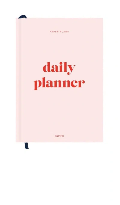 Papier Joy Hardcover Daily Planner In Pink