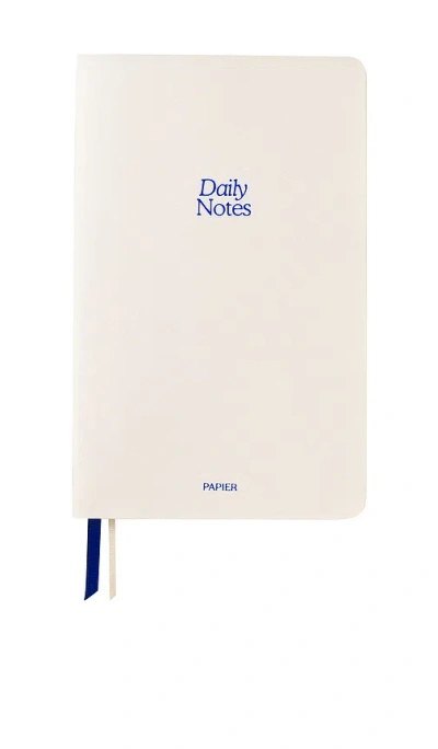 Papier Daily Notes Soft Faux Leather Lined Notebook In White
