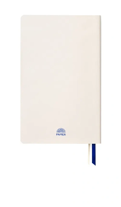Papier Daily Notes Soft Faux Leather Lined Notebook In White